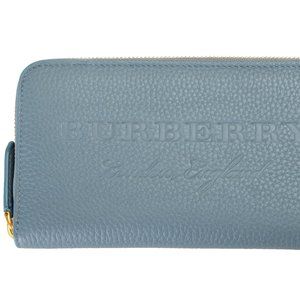 Burberry Women's Blue Textured Leather Wallet